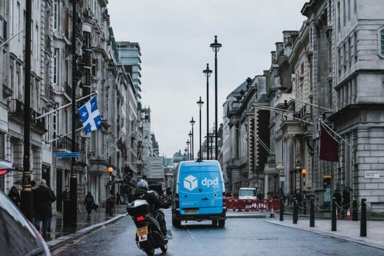 Electric scooter on a city street