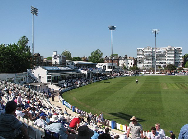 The County Ground in Hove during a Sussex county cricket match