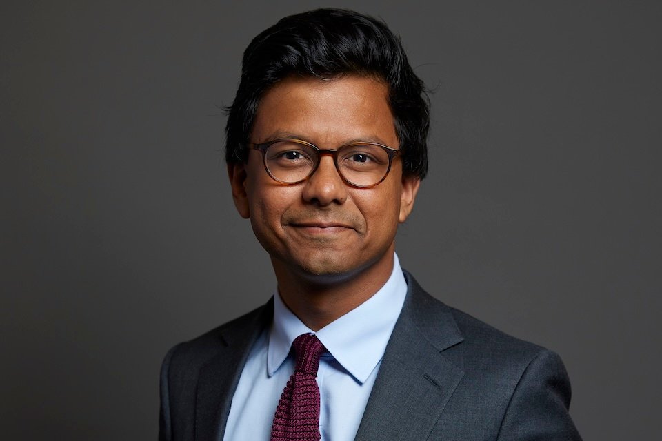 Official portrait of UK AI Minister Kanishka Narayan; not a photograph of a partnership signing.