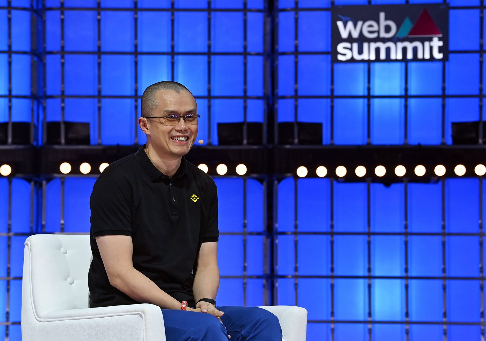 Binance co-founder Changpeng Zhao speaking at Web Summit in Lisbon on 1 November 2022; archive photograph, not the October 2026 security incident.