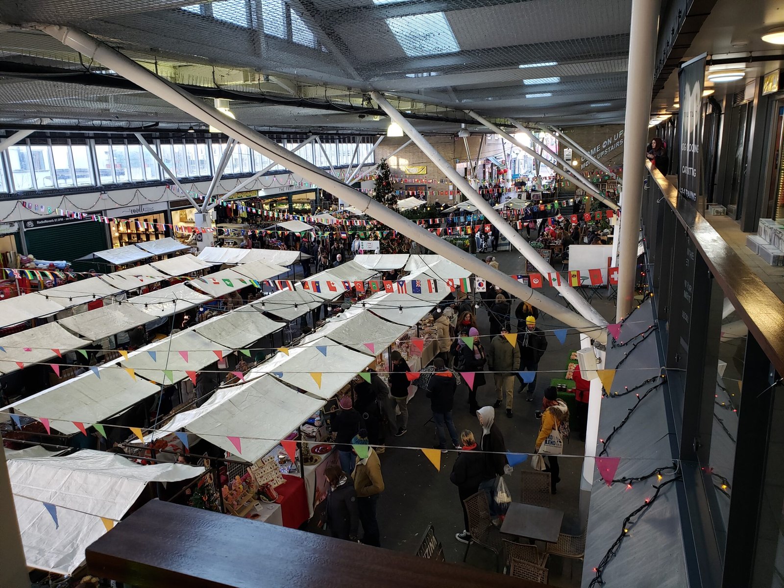 Brighton Open Market viewed from its first floor during the Christmas Maker’s Market on 10 December 2022, an archive photograph.