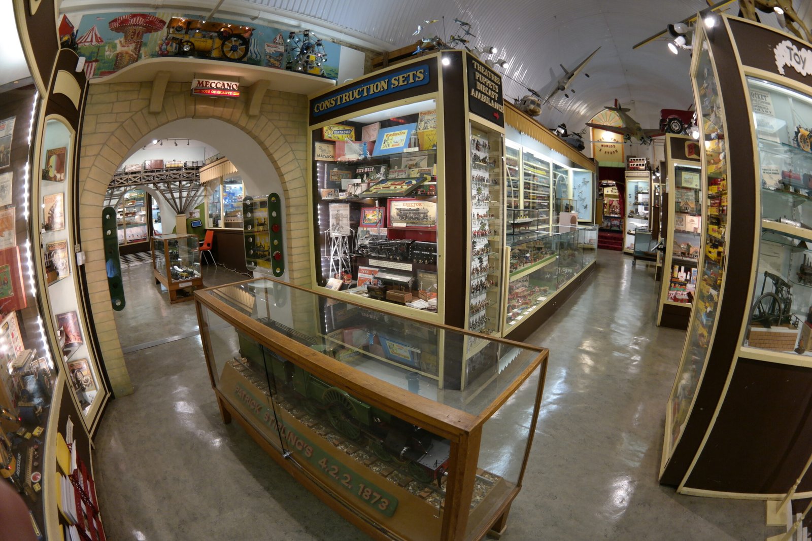 Archive photograph of model displays inside Arch Two of Brighton Toy and Model Museum, 14 June 2014
