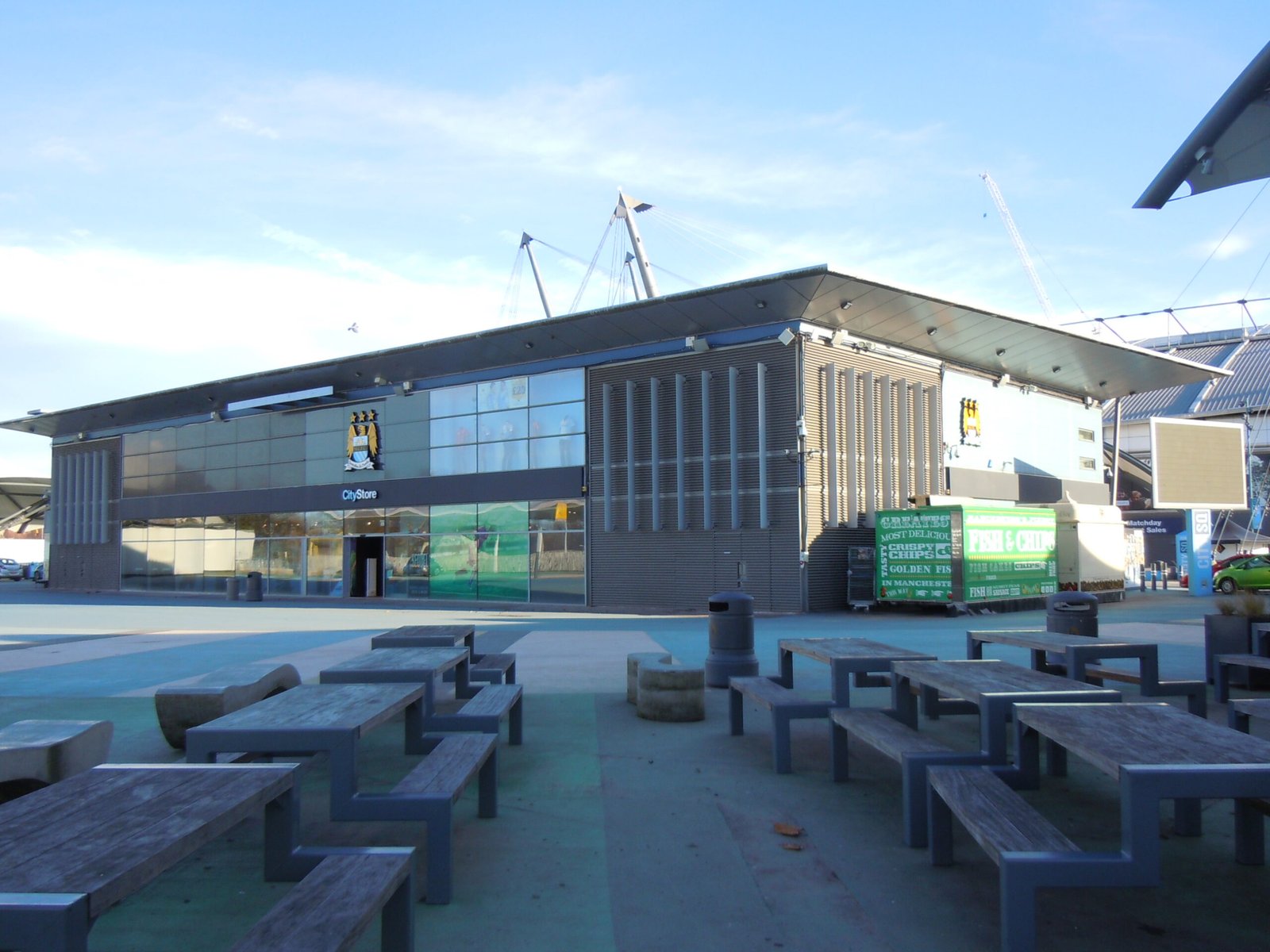 Archive photograph of the Etihad Stadium and Campus, Manchester, on 6 March 2015; not a current match.