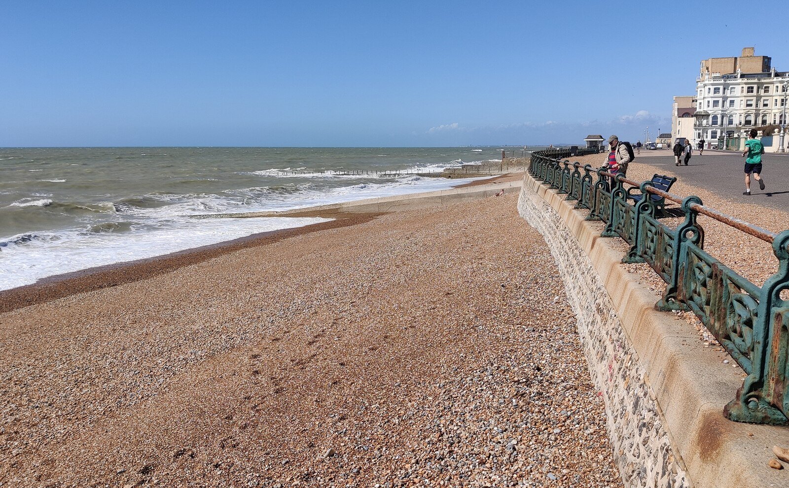 Beach and King’s Esplanade in Hove, photographed on 16 April 2025; archive location image, not this weekend’s weather.