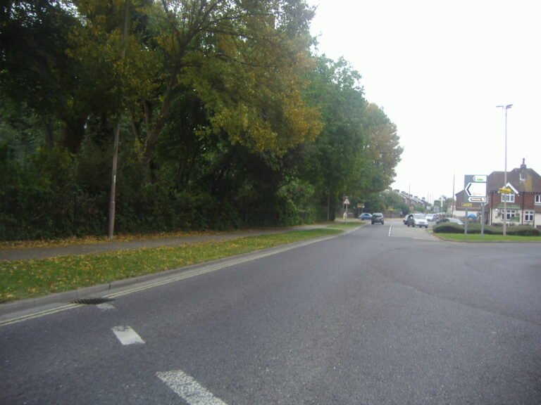 Oaklands Way roundabout in Chichester photographed in August 2011; archive image, not a view of the proposed scheme.