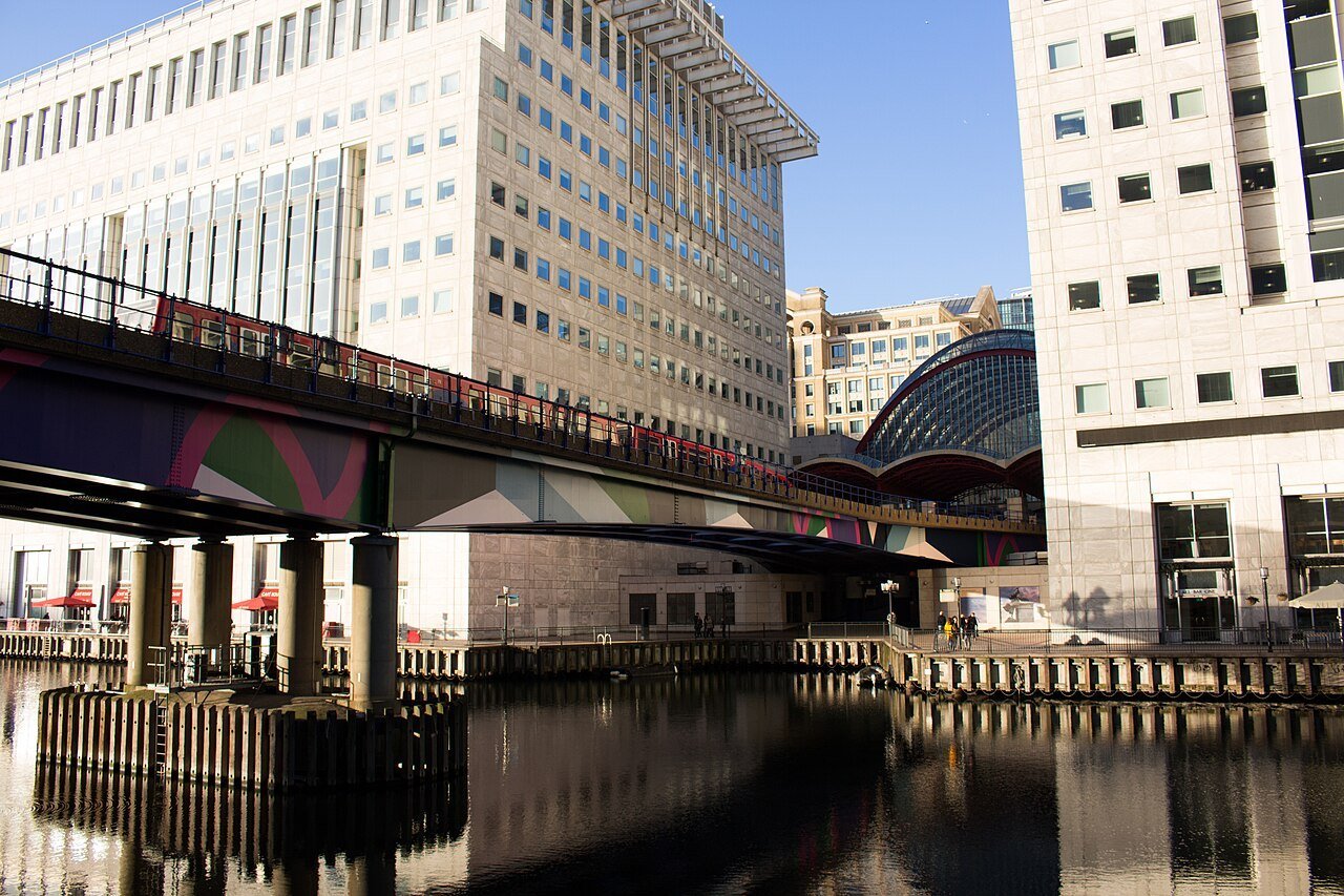 10 South Colonnade and Canary Wharf DLR station in London, 1 March 2014; archive view of the building now listed as Ofgem’s London office, not a smart meter or the 2026 consultation.