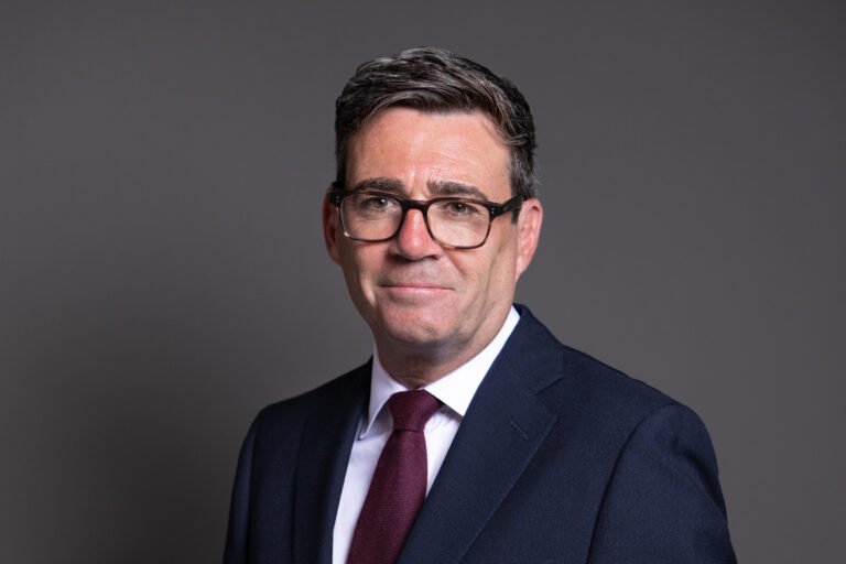 Official portrait of Prime Minister Andy Burnham, who announced the UK innovation funding package