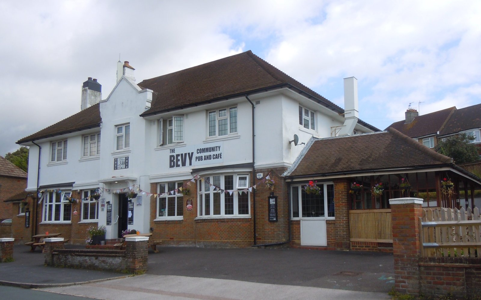 The Bevy community pub at 50 Hillside in Brighton, photographed on 12 August 2017; an archive exterior photograph, not the 2026 crowdfunding launch.