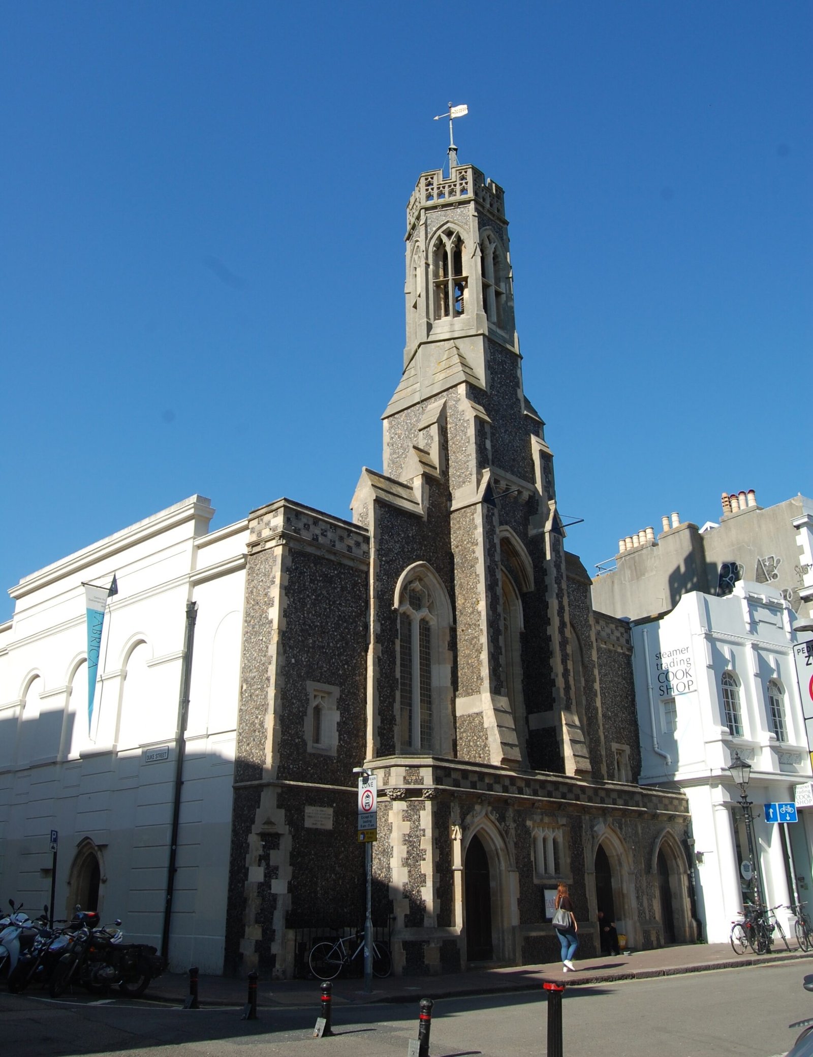Fabrica gallery in the former Holy Trinity Church on Ship Street, Brighton, 27 September 2018; archive exterior, not the 2026 exhibition or workshop.