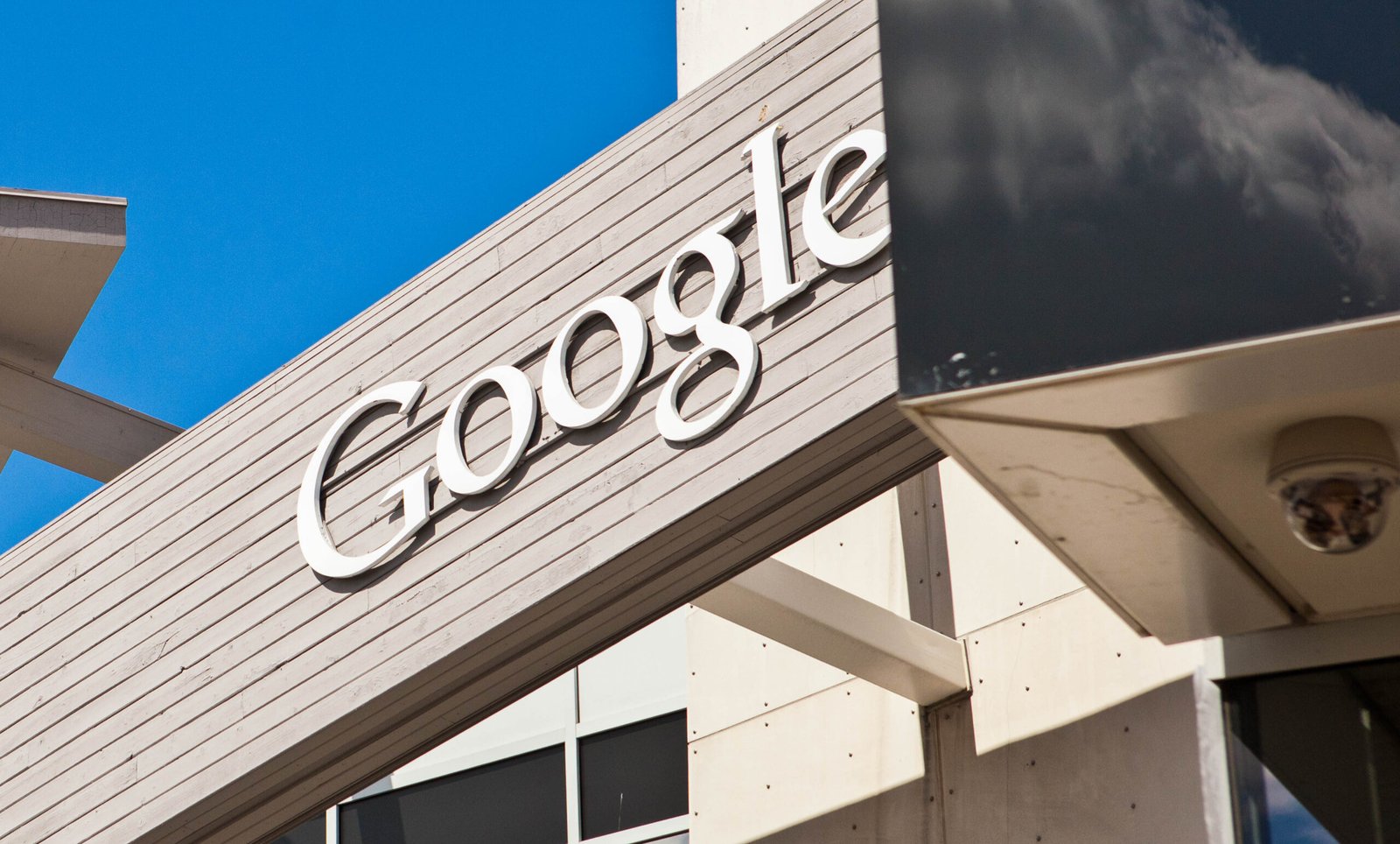 Google headquarters signage photographed on 2 April 2014; archive organisation image, not the VERID laboratory or experiments.